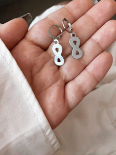 Argolinhas em aço inox infinitos - COD. A164-33 - loja online