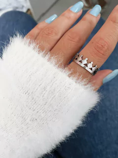 Anel em aço inox coroa losangos - COD. A205z - comprar online