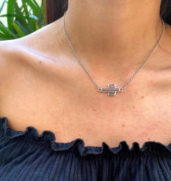 Colar em biju cacto vazado horizontal - COD. H14C