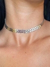 Colar chocker em aço inox espinha de peixe - COD. HA185C - comprar online