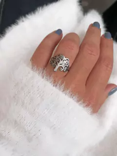 Anel em aço inox árvore curvas 2 - COD. A91v - comprar online