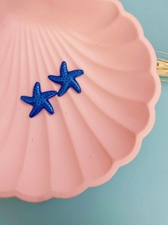 Brincos estrela do mar colors com base em aço inox - diversas cores - COD. H46B - comprar online