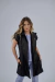 Jaleco Feminino Princesa Manga Curta Preto