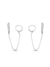 Argola dupla cravejada com corrente - comprar online