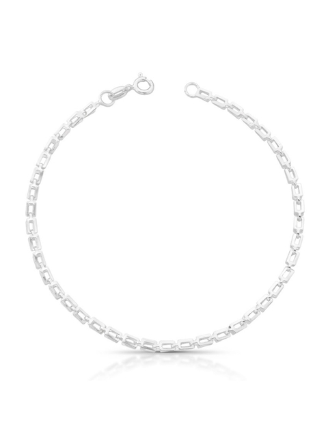 Pulseira elo retângulo duplo 18cm - comprar online