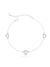 Pulseira 3 corações vazados com extensor - comprar online