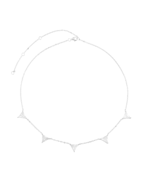 Choker triângulo branco luxo 40cm + extensor - comprar online