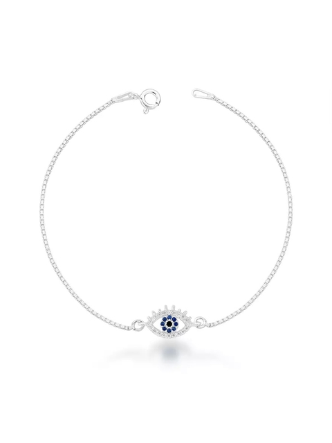 pulseira olho grego cravejado 18cm