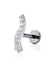 Piercing haste curvado cravejado 10mm