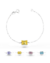 Pulseira pedra retangular 15cm + 3cm extensor - comprar online