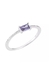 Anel retângulo cravejado - lavanda - comprar online
