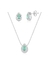 Conjunto Gota Cravejada Turmalina 45cm