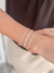 Pulseira Singapura fina 18cm - Empoderada Prata