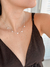 Choker triângulo branco luxo 40cm + extensor na internet