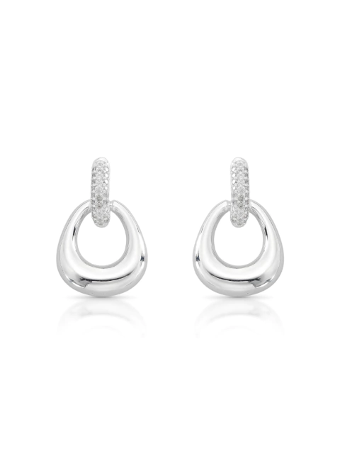 Brinco Jade cravejado - Banhado à prata - comprar online