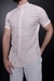Camisa Gola Padre Linho Creme