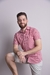 camisa-xadrez-manga-curta-vinho