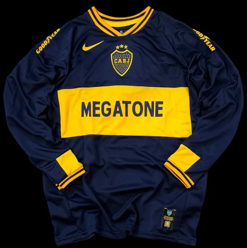 Camiseta Boca juniors 2007 campeón manga larga