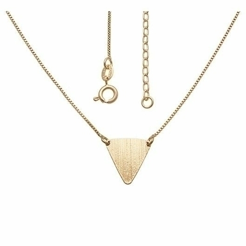 Colar De Triângulo Escovado Folheado a Ouro 18k - comprar online