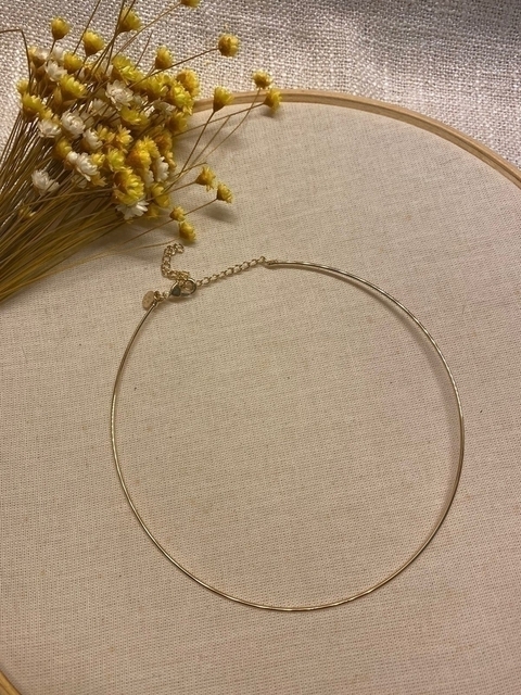 Choker Aro Folheada A Ouro 18k