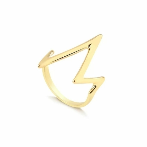 Anel Batimentos Folheado A Ouro 18k