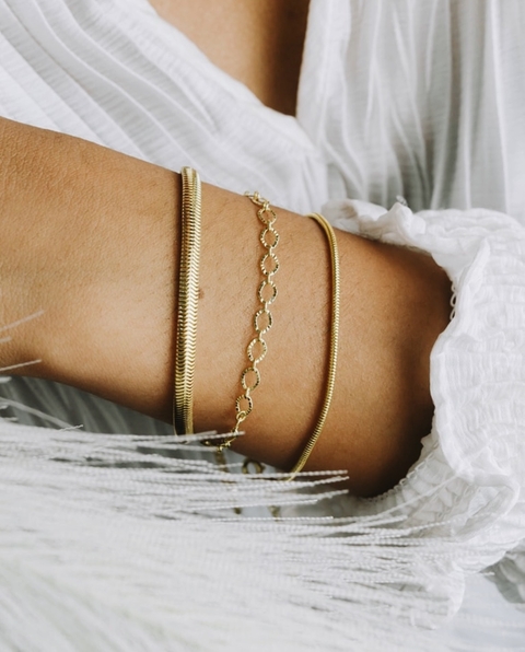 Pulseira Rabo de Rato Folheado a Ouro 18k - comprar online