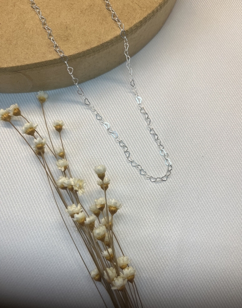 Colar Elo Corações Prata 925 - comprar online