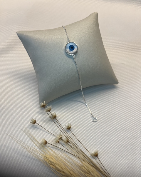 Pulseira Olho Grego Madrepérola Prata 925 - comprar online