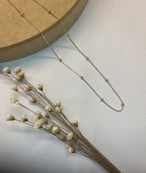 Colar Bolinhas Folheada A Ouro 18k - comprar online
