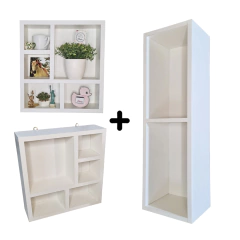 Combo Estante Flotante+ 2 Repisas Biblioteca Múltiples Usos! - comprar online