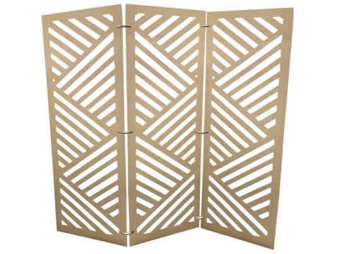 Panel Decorativo De 3 - Biombo Respaldo En Cuotas - 100% Diseño