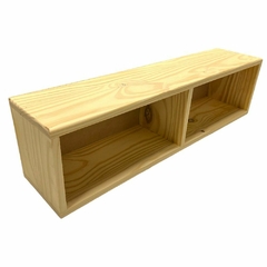 Repisa Estanteria Cubo De Pino X 2 Espacios De 20x90Cm