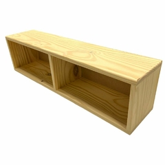 Repisa Estanteria Cubo De Pino X 2 Espacios De 20x90Cm