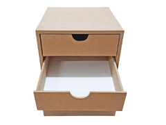 Mesa De Luz/cajonera De 3 Mdf - Lista Para Pintar - MJMADERAS