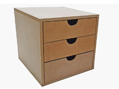 Mesa De Luz/cajonera De 3 Mdf - Lista Para Pintar