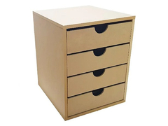 Cajonera Placard En Mdf-4 Cajones - Listas Para Personalizar - comprar online
