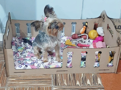 Combo Comedero - Bebedero Doble + Cama Para Perros