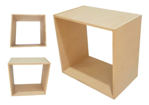 Cubos Madera Fibrofacil Apilables 30x30x20 Pack De 5!