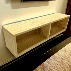 Repisa Estanteria Cubo De Pino X 2 Espacios De 20x90Cm - MJMADERAS