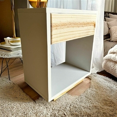 Imagen de Mesa De Luz De 1 Cajón Moderna En Melamina Mesita Dormitorio