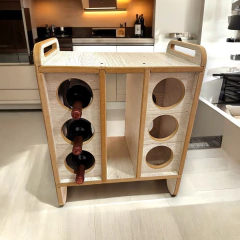 Vinoteca Mueble bodega Cava - Repisa Vino Botellas Copas - Original - tienda online