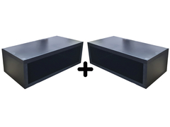Imagen de Mesa De Luz Flotante Negro Nordico Escandinavo - Combo X 2!