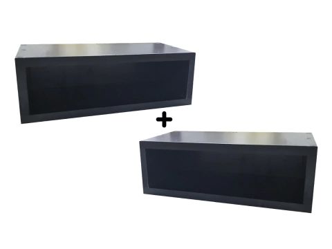 Mesa De Luz Flotante Negro Nordico Escandinavo - Combo X 2!