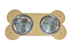 Combo Comedero - Bebedero Doble + Cama Para Perros