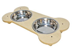 Comedero Para Mascotas Perros Doble Bebederos - Cuotas! en internet