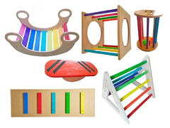 Cubo o Triángulo + Rampa Tobogan Montessori Pikler