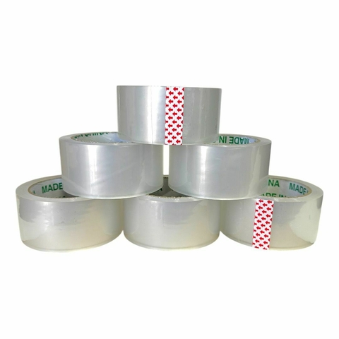 Cinta De Embalar Transparente 48 Mmx 80 Metros - Pack X6 Unidades