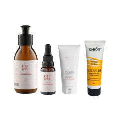 Kit skincare - sabonete, creme hidratante, serum facial, protetor solar - comprar online