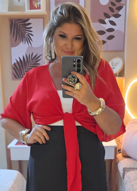 Blusa Transpasse (Crepe de sedinha) - comprar online