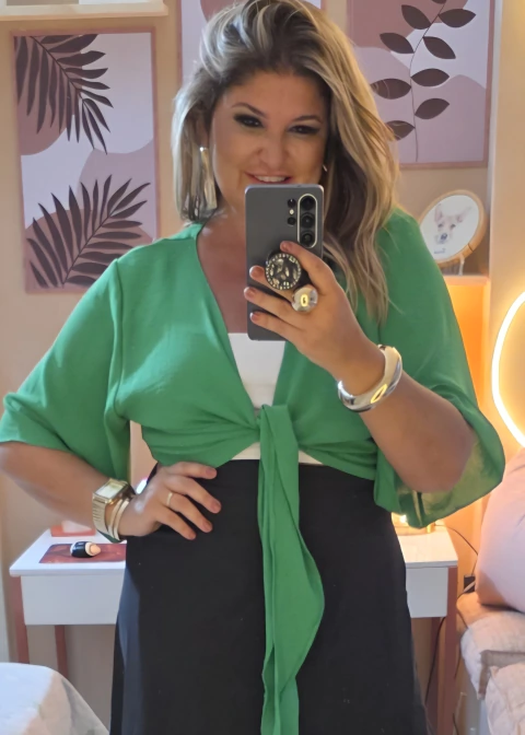 Blusa Transpasse (Crepe de sedinha) - comprar online